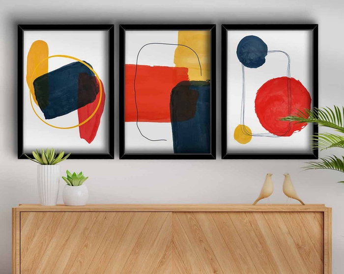 Wallity Cuadro Decorativo Enmarcado en MDF de 3 Piezas (38 x 53 cm) Wallity Cuadro Decorativo Enmarcado en MDF de 3 Piezas (38 x 53 cm)